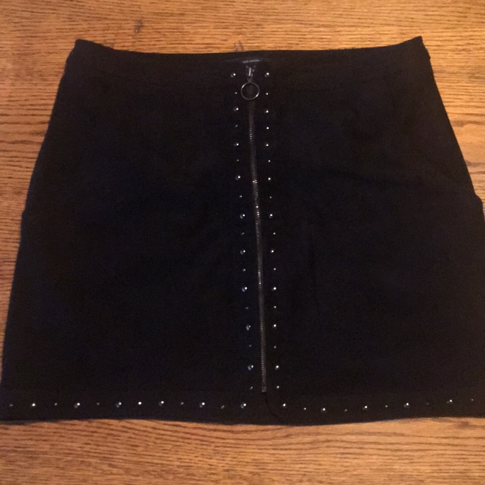 Suede Black Mini Skirt Size 6
